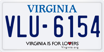 VA license plate VLU6154