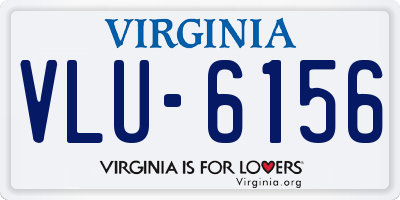 VA license plate VLU6156