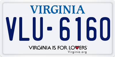 VA license plate VLU6160