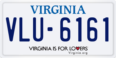 VA license plate VLU6161