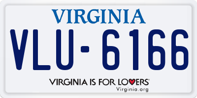 VA license plate VLU6166