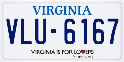 VA license plate VLU6167