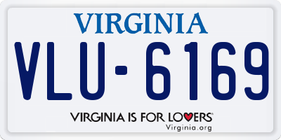 VA license plate VLU6169