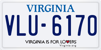 VA license plate VLU6170