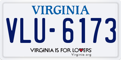 VA license plate VLU6173