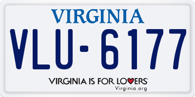 VA license plate VLU6177