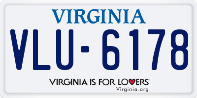 VA license plate VLU6178