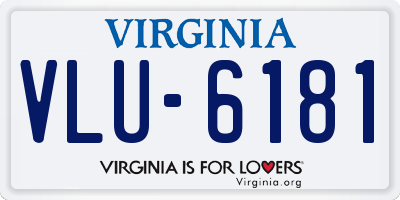 VA license plate VLU6181