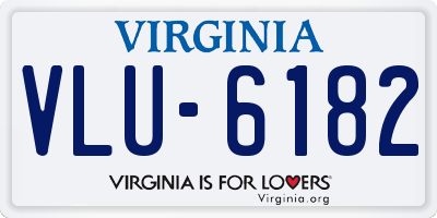 VA license plate VLU6182