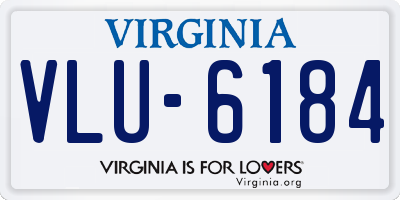 VA license plate VLU6184