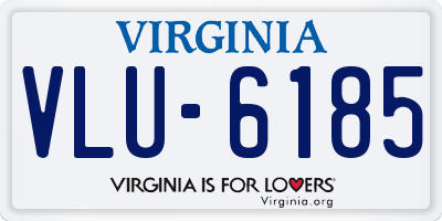 VA license plate VLU6185