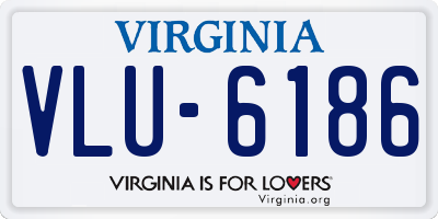 VA license plate VLU6186