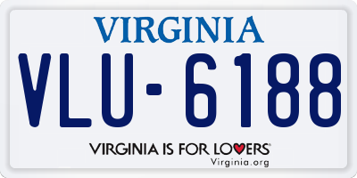 VA license plate VLU6188