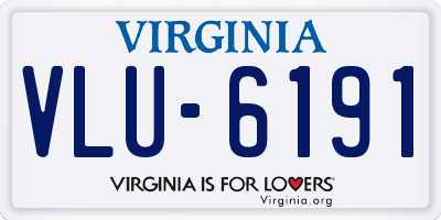 VA license plate VLU6191