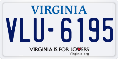 VA license plate VLU6195