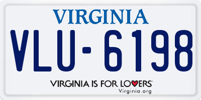 VA license plate VLU6198