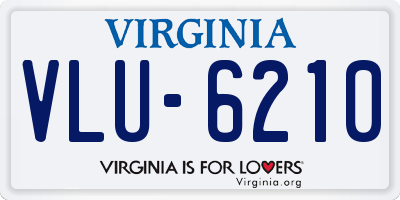 VA license plate VLU6210