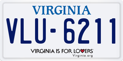 VA license plate VLU6211