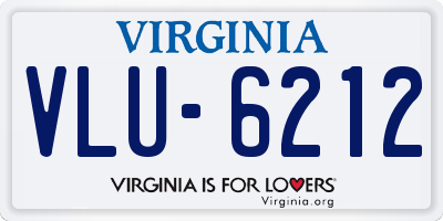 VA license plate VLU6212