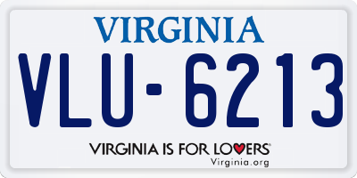VA license plate VLU6213