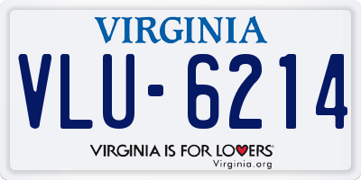 VA license plate VLU6214