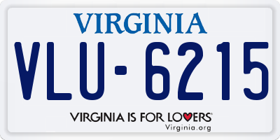 VA license plate VLU6215