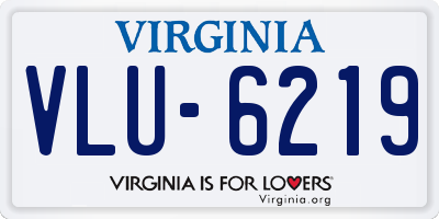 VA license plate VLU6219