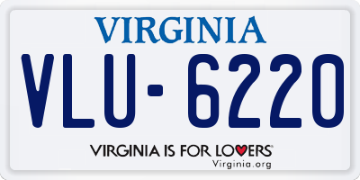 VA license plate VLU6220