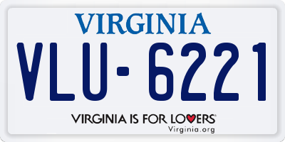 VA license plate VLU6221