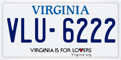VA license plate VLU6222