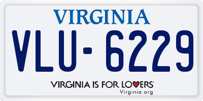 VA license plate VLU6229