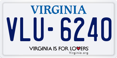 VA license plate VLU6240
