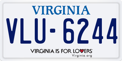 VA license plate VLU6244