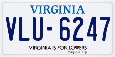 VA license plate VLU6247