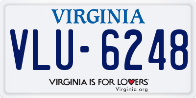 VA license plate VLU6248