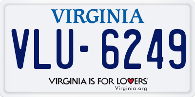 VA license plate VLU6249