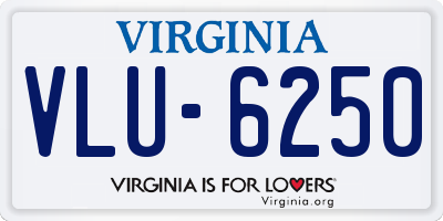 VA license plate VLU6250