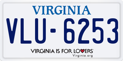 VA license plate VLU6253