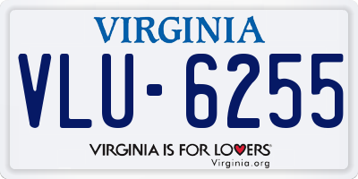VA license plate VLU6255