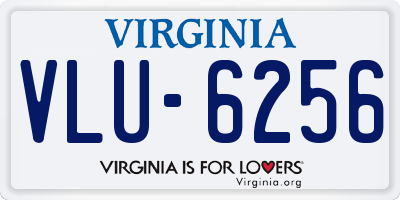 VA license plate VLU6256