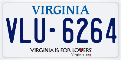 VA license plate VLU6264