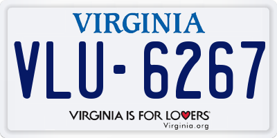 VA license plate VLU6267