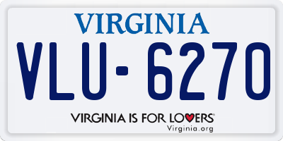 VA license plate VLU6270
