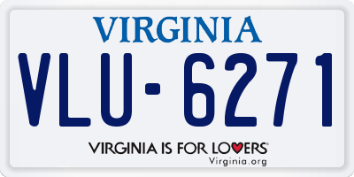 VA license plate VLU6271