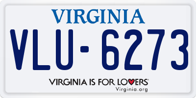VA license plate VLU6273
