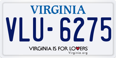 VA license plate VLU6275