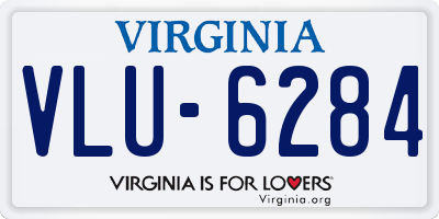 VA license plate VLU6284