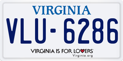 VA license plate VLU6286