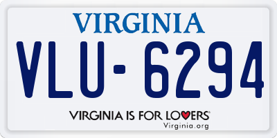 VA license plate VLU6294