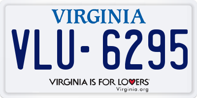 VA license plate VLU6295